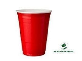 Disposable Plastic Cup 500 ml - Red x10